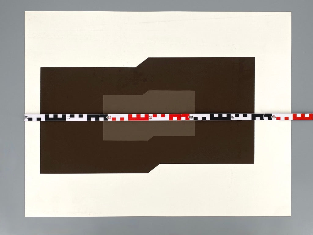 Beidseitig bedruckte Konkrete Kunst Druckgrafik von Joachim Albrecht (1913‒1997), Deutschland um 1970