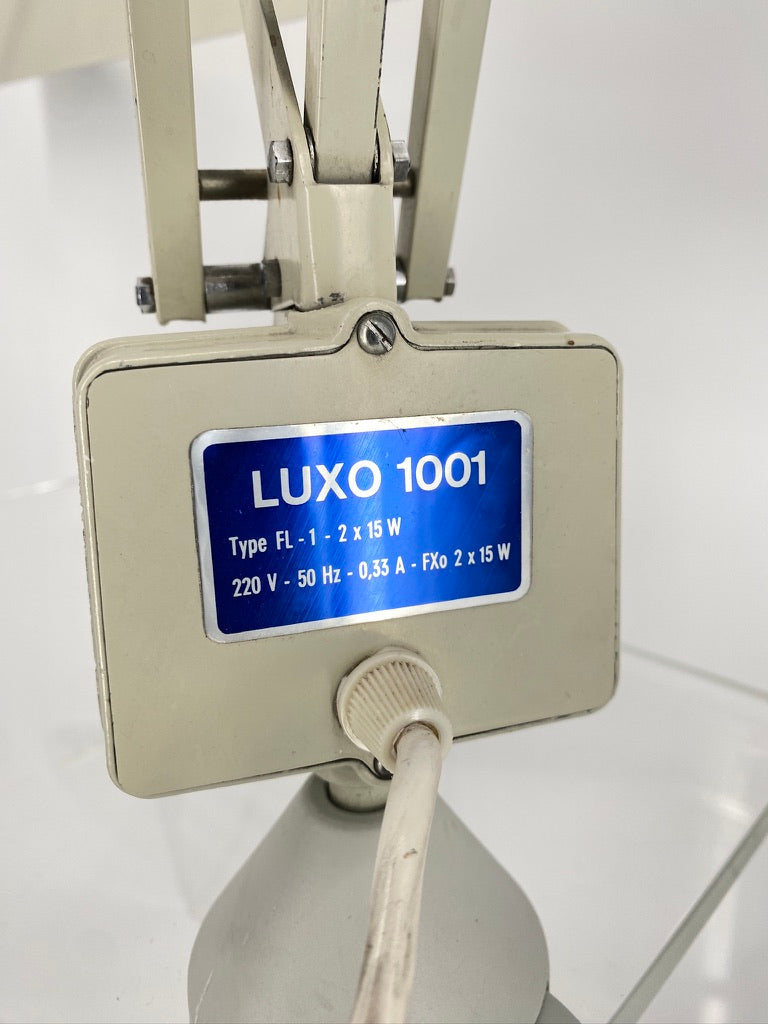 Schreibtischlampe 1001  mit zwei Neonröhren von LUXO, Norwegen 1970er