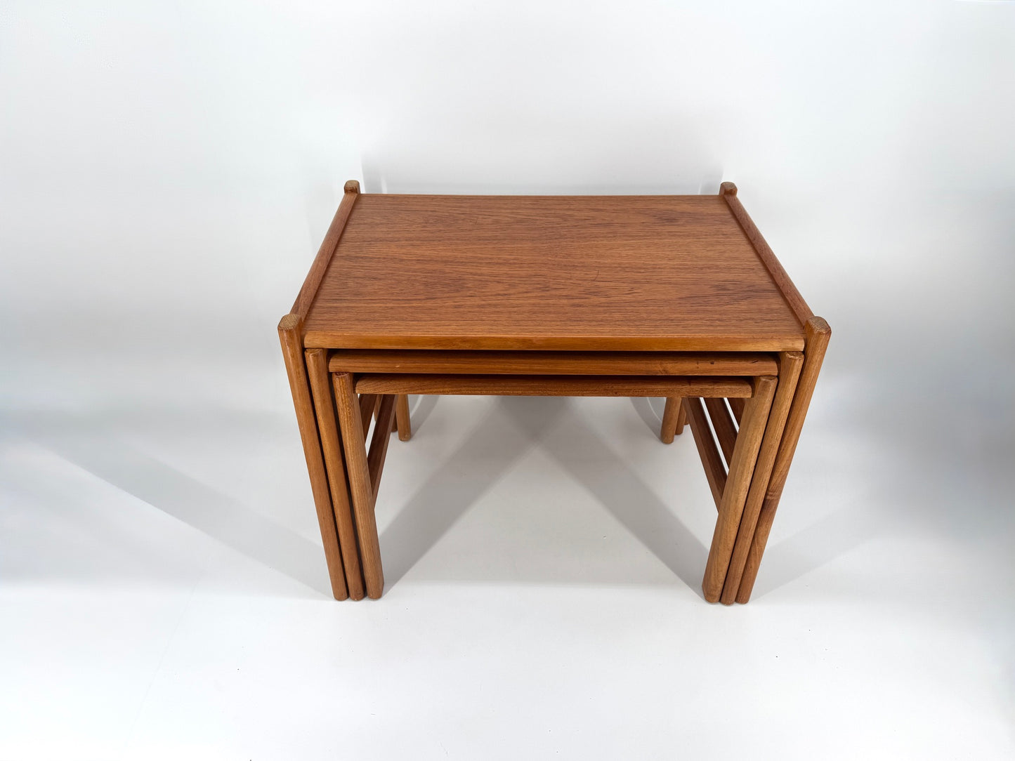 3 Satztische aus Teakholz, Mid Century Design 1960er