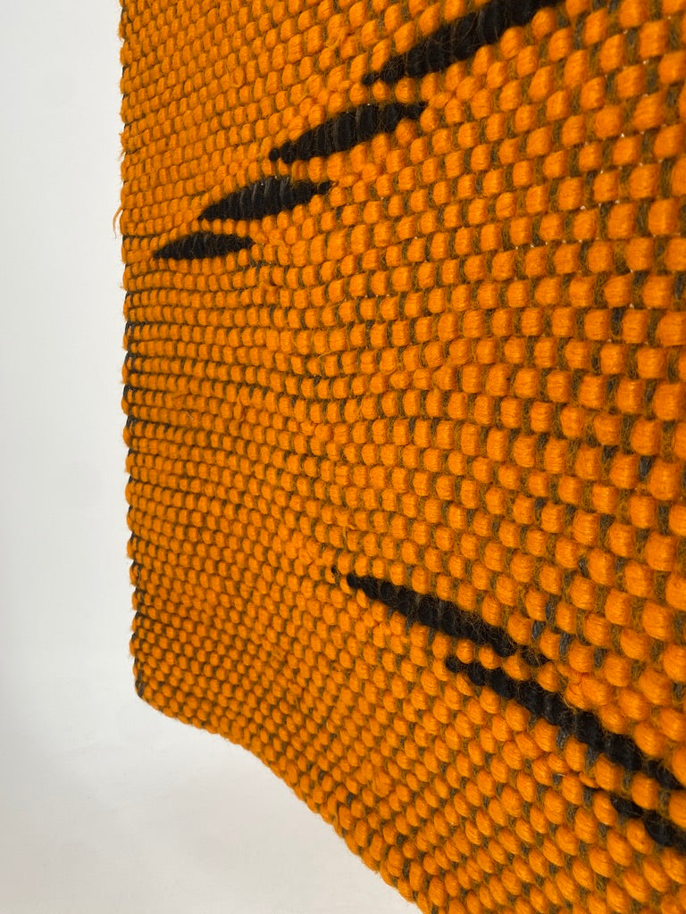 Vintage Wandbehang / Wandteppich in Orange, Deutschland 1960er