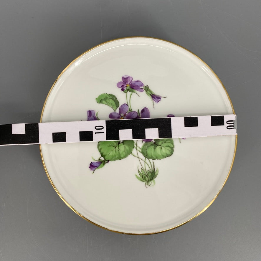 Porzellan Kannen- Untersetzer von Meissen mit Veilchen-Motiv, Deutschland