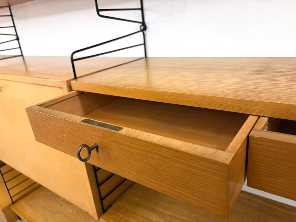 Mid Century Design Regalsystem in Eschenholz von Nisse Strinning, Schweden 1960er