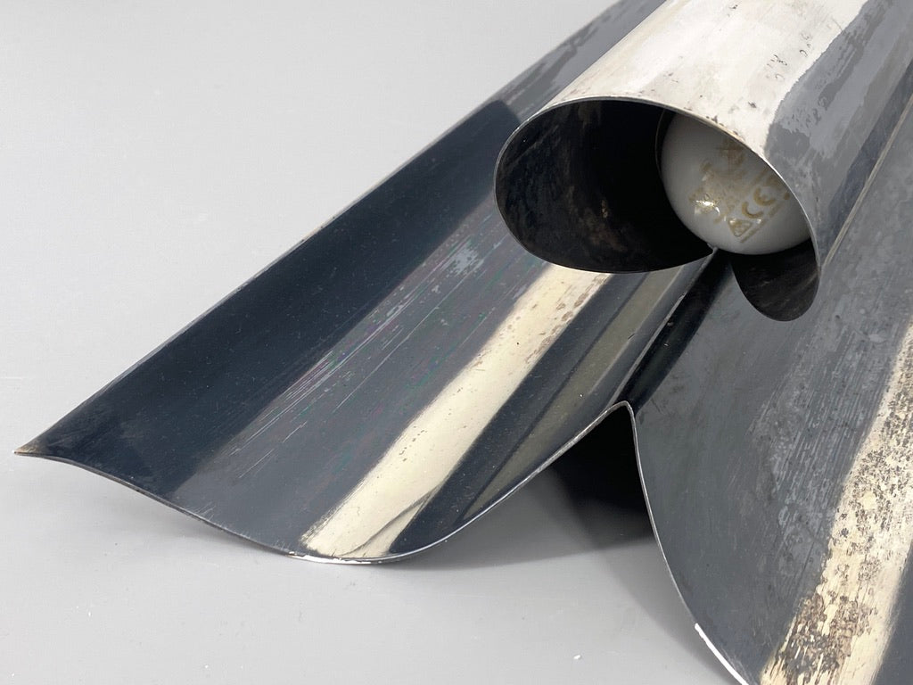 Versilberte Wandlampe im brutalistischen Stil, seltene Prototypen von Lechleitner Leuchten, Deutschland