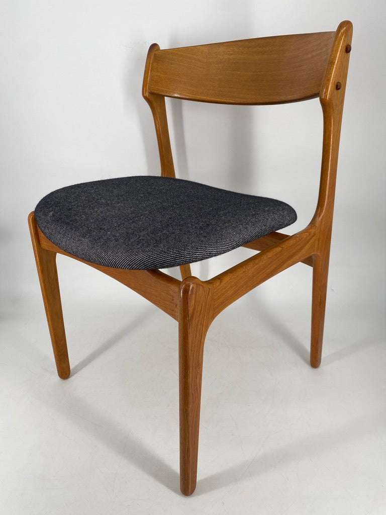 5x Mid Century Design Teak Stühle von Erick Buck für OD Møbler, Dänemark 1960er