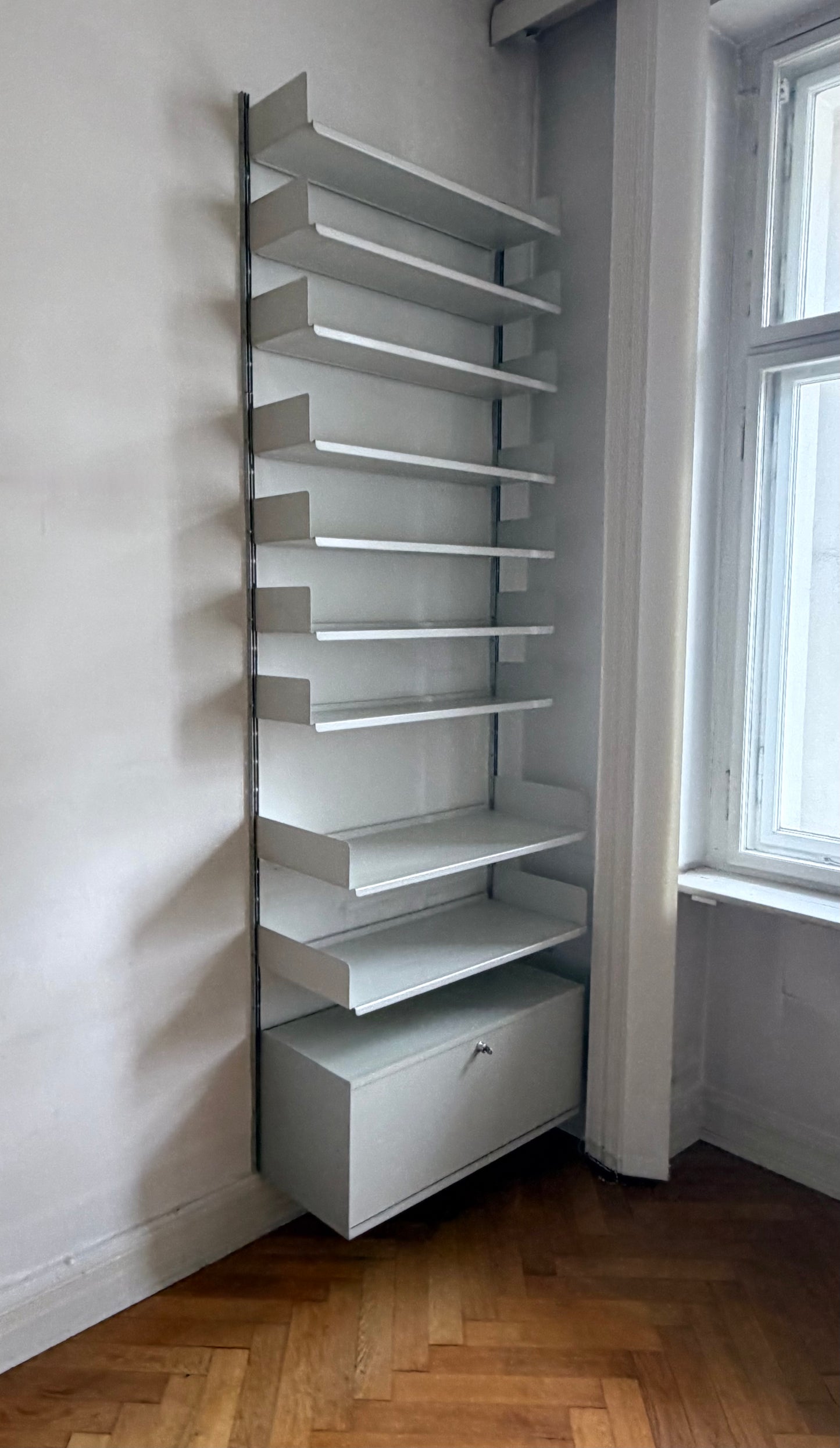 #1 Regalsystem von Dieter Rams für Vitsoe mit 9 Regalböden, Deutschland 1960er