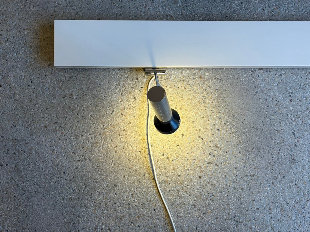 Space Age Design Wandschiene mit zwei Leselampen-Spots von STAFF, Deutschland 1970er