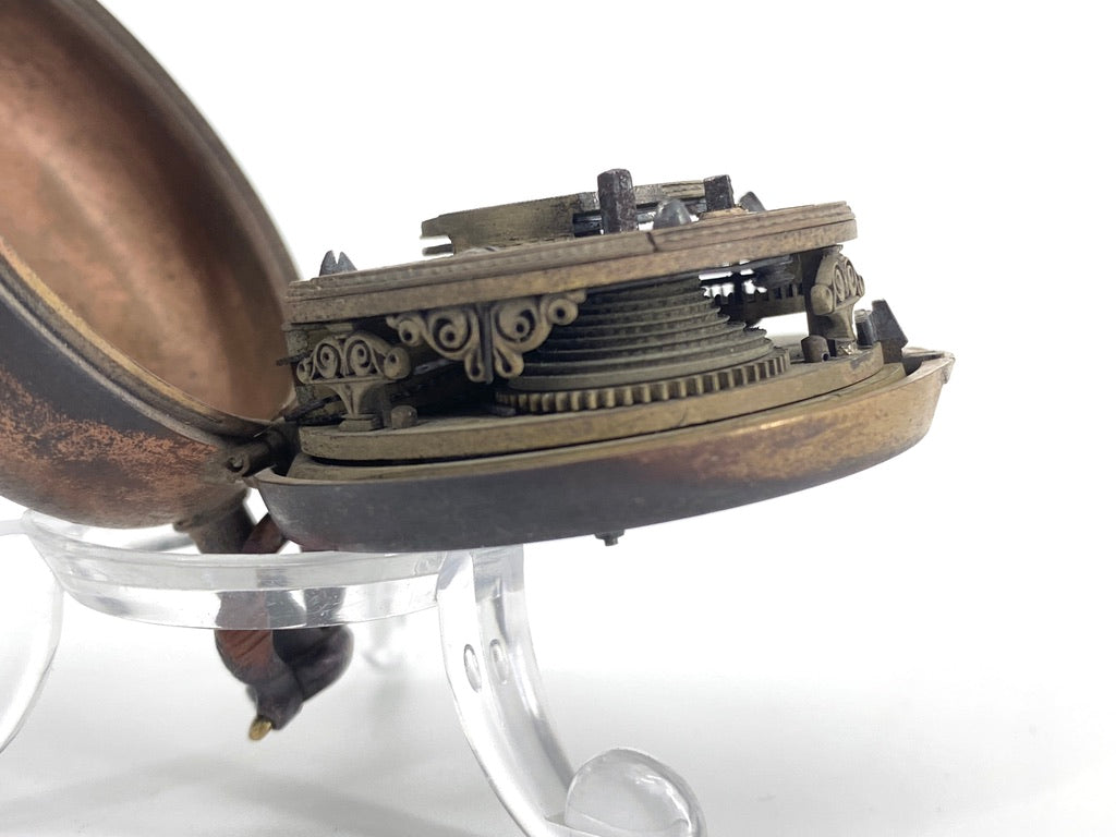 Antike Spindel-Taschenuhr, vermutlich aus London um 1800