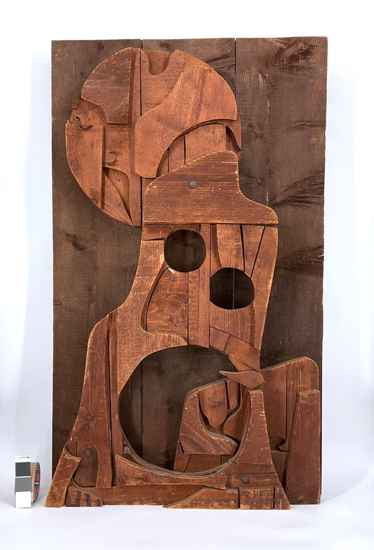 Holzrelief "Gloria" von Manlio Mangano, 1970er