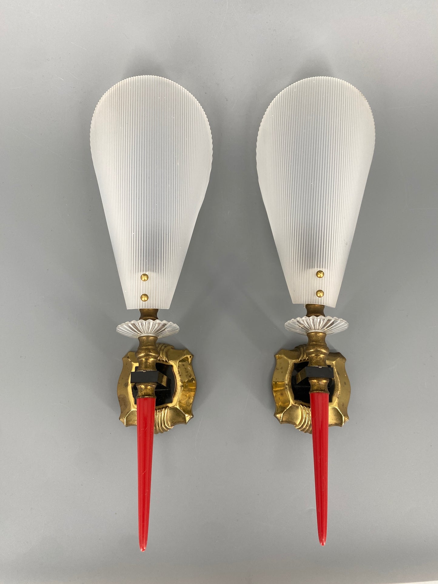 Paar Wandlampen im Mid Century Design, ohne Funktion