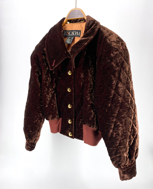 Gesteppte Damenjacke im Bomberjacken-Stil von Escada by Magaretha Ley, Deutschland um 1980
