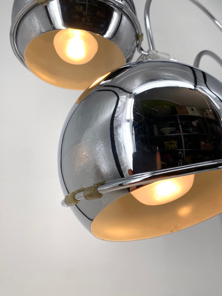 Doppelte Bogenlampe im Space Age Design von GEPO, Niederlande um 1970