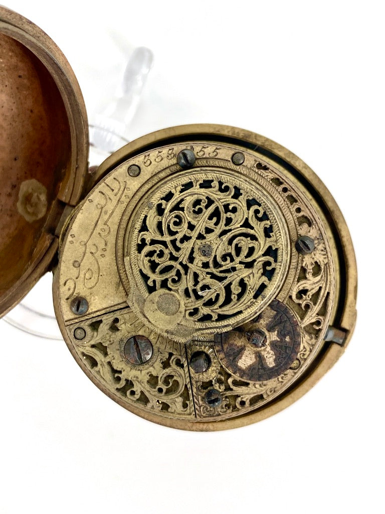 Antike Spindel-Taschenuhr, vermutlich aus London um 1800