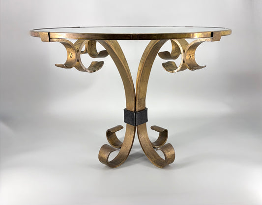 Massiver Messing-Couchtisch im Hollywood Regency Stil, 1960er
