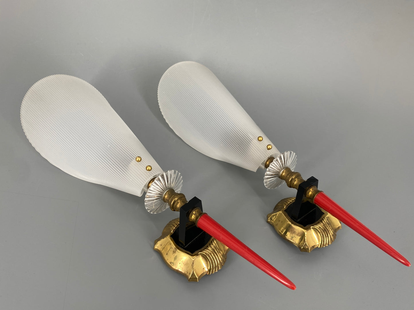 Paar Wandlampen im Mid Century Design, ohne Funktion