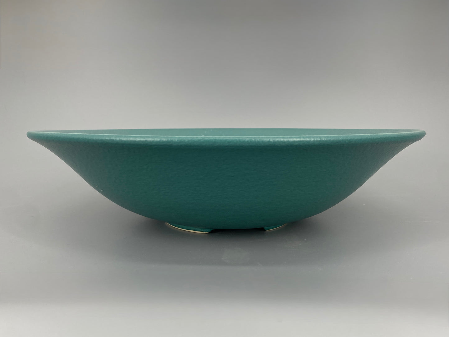 Keramik-Obstschale türkis-grün, matt glasiert