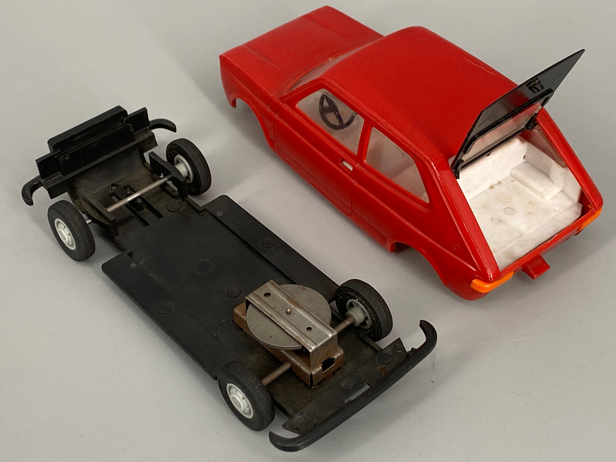 Modellauto FIAT 127 in Rot von der VEB Anker Mechanik, DDR, 1970er