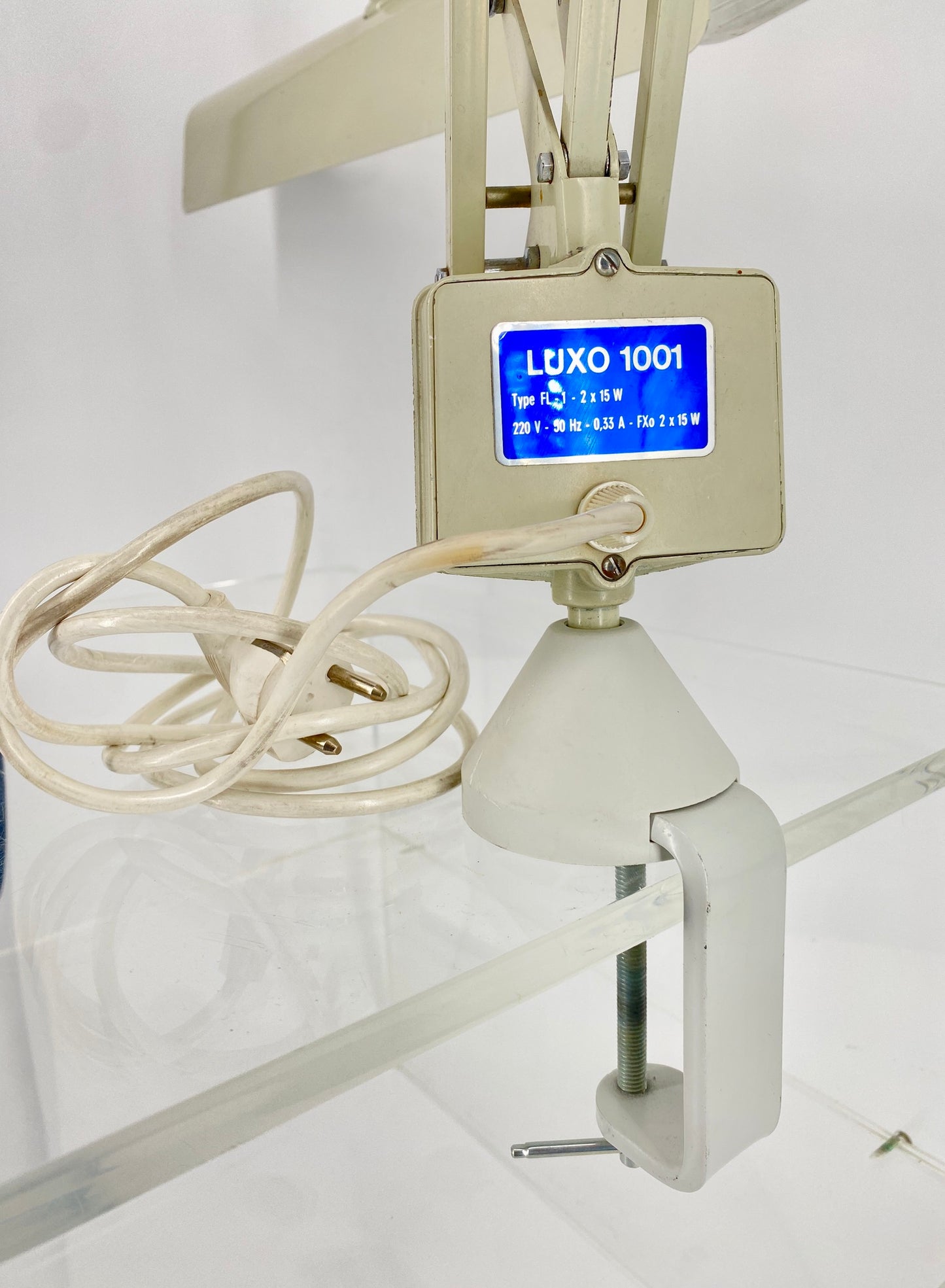 Schreibtischlampe 1001  mit zwei Neonröhren von LUXO, Norwegen 1970er