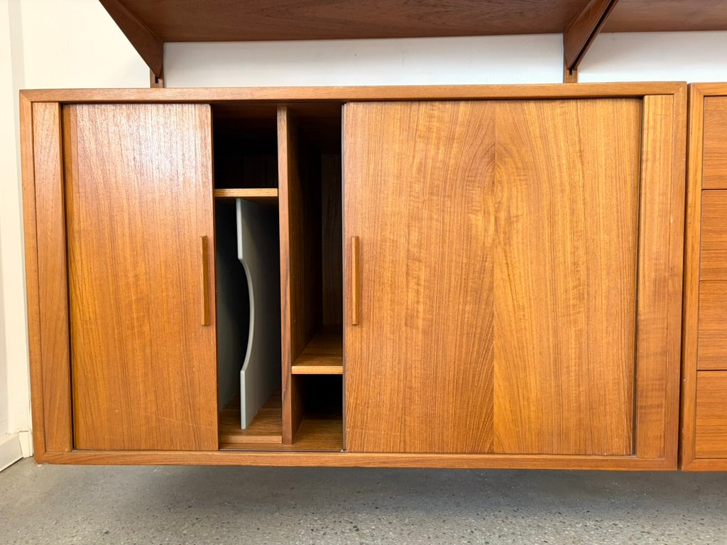 Großes Regalsystem in Teak von Kai Kristiansen für FM Møbler, Dänemark 1960er