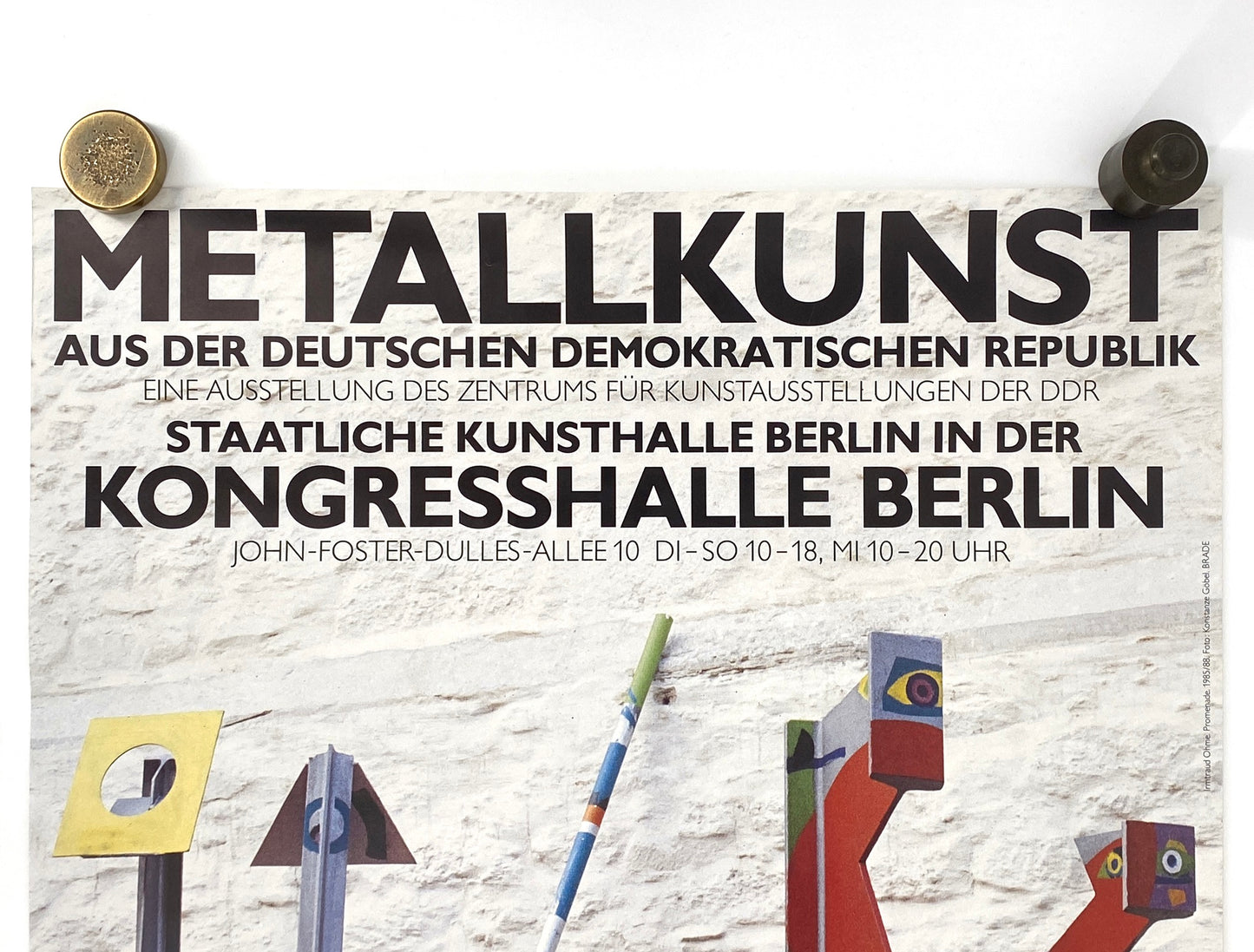 Ausstellungsplakat „Metallkunst aus der Deutschen Demokratischen Republik“  in der Staatliche Kunsthalle Berlin, DDR 1989