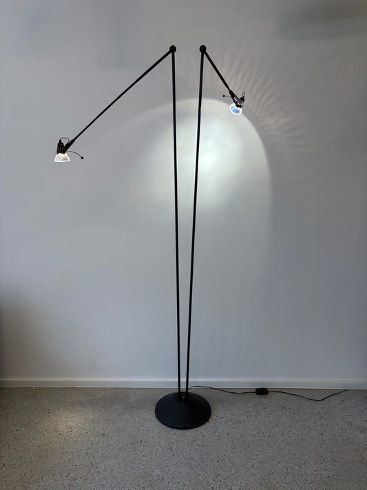 Postmoderne Stehlampe mit Teleskop-Armen von LUXO, Norwegen 1980er