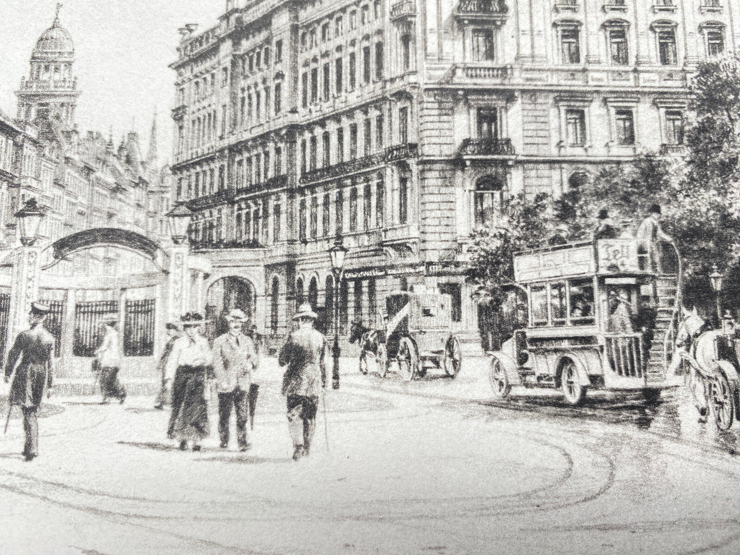 * DEUTSCHER KÜNSTLER HEINZ WEHLISCH RADIERUNG BERLIN WILHELMPLATZ UM 1910 GRAFIK