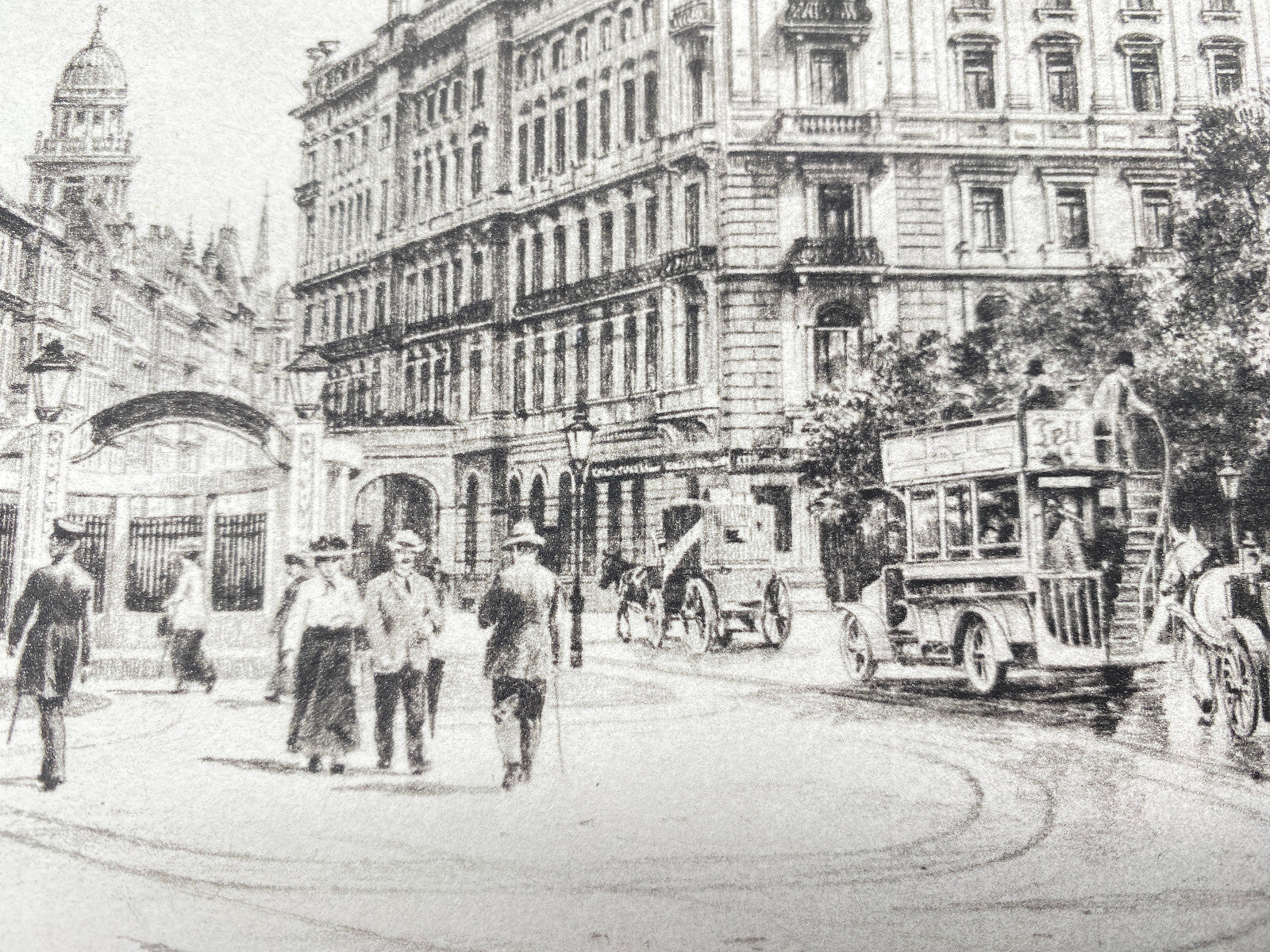 * DEUTSCHER KÜNSTLER HEINZ WEHLISCH RADIERUNG BERLIN WILHELMPLATZ UM 1910 GRAFIK