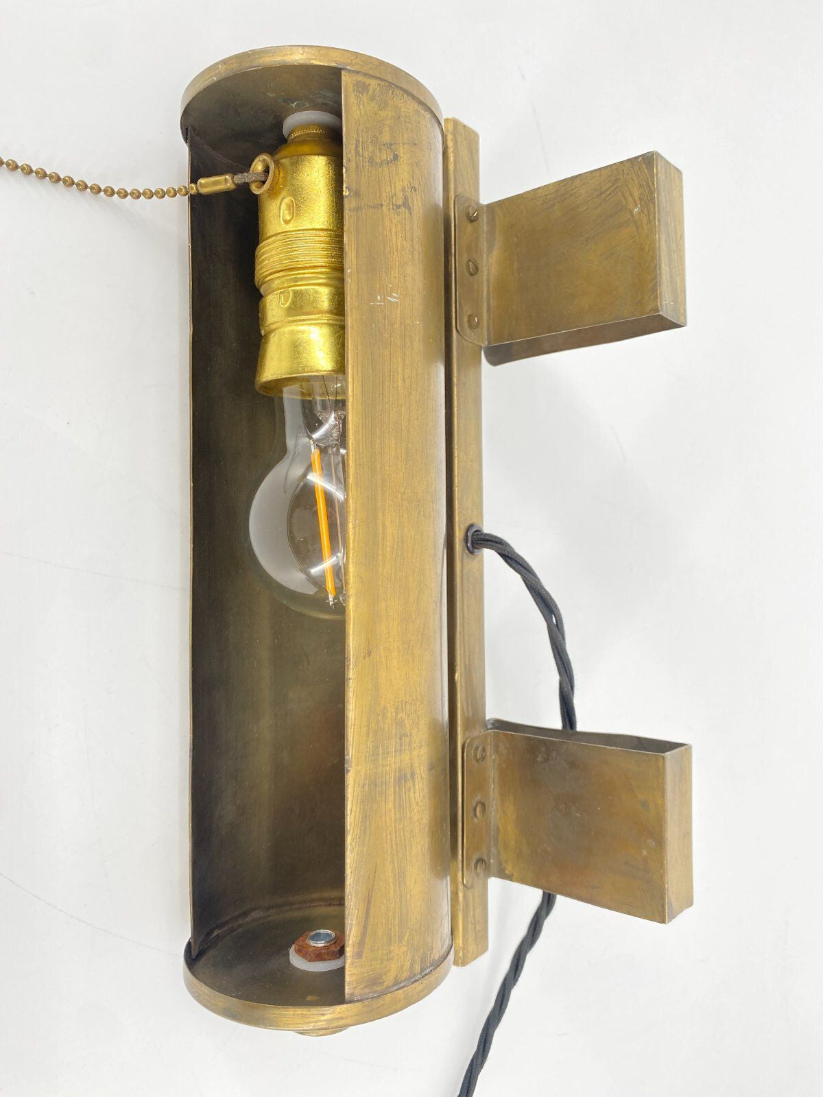 * WANDLAMPE REGALLAMPE MESSING KLEMMLEUCHTE ART DECO SPOT HALTERUNG