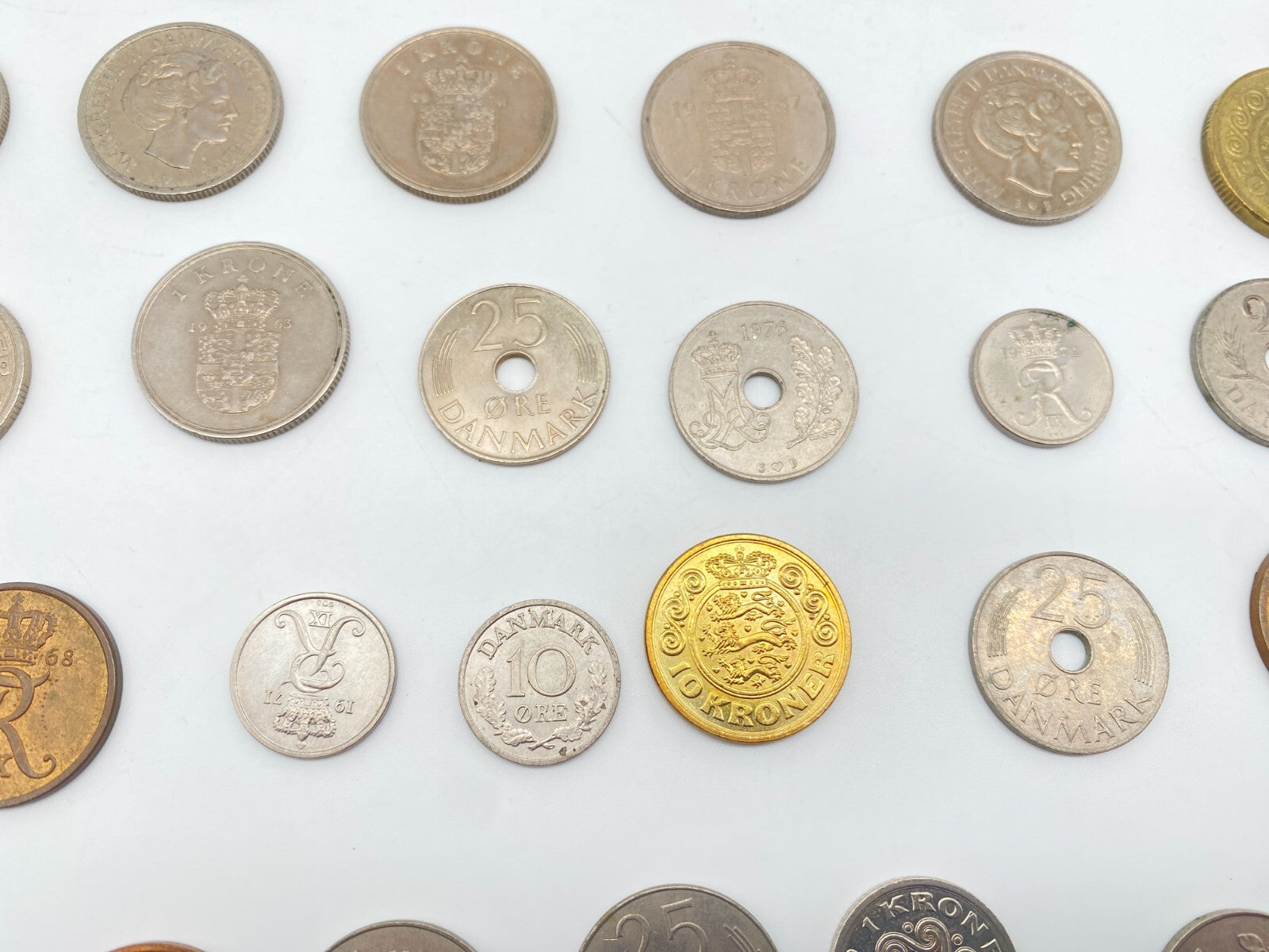KONVOLUT 98 ALTE DÄNISCHE KRONEN ORE 5 KRONER 20 KRONER 50ER 70ER SAMMLERSTÜCKE