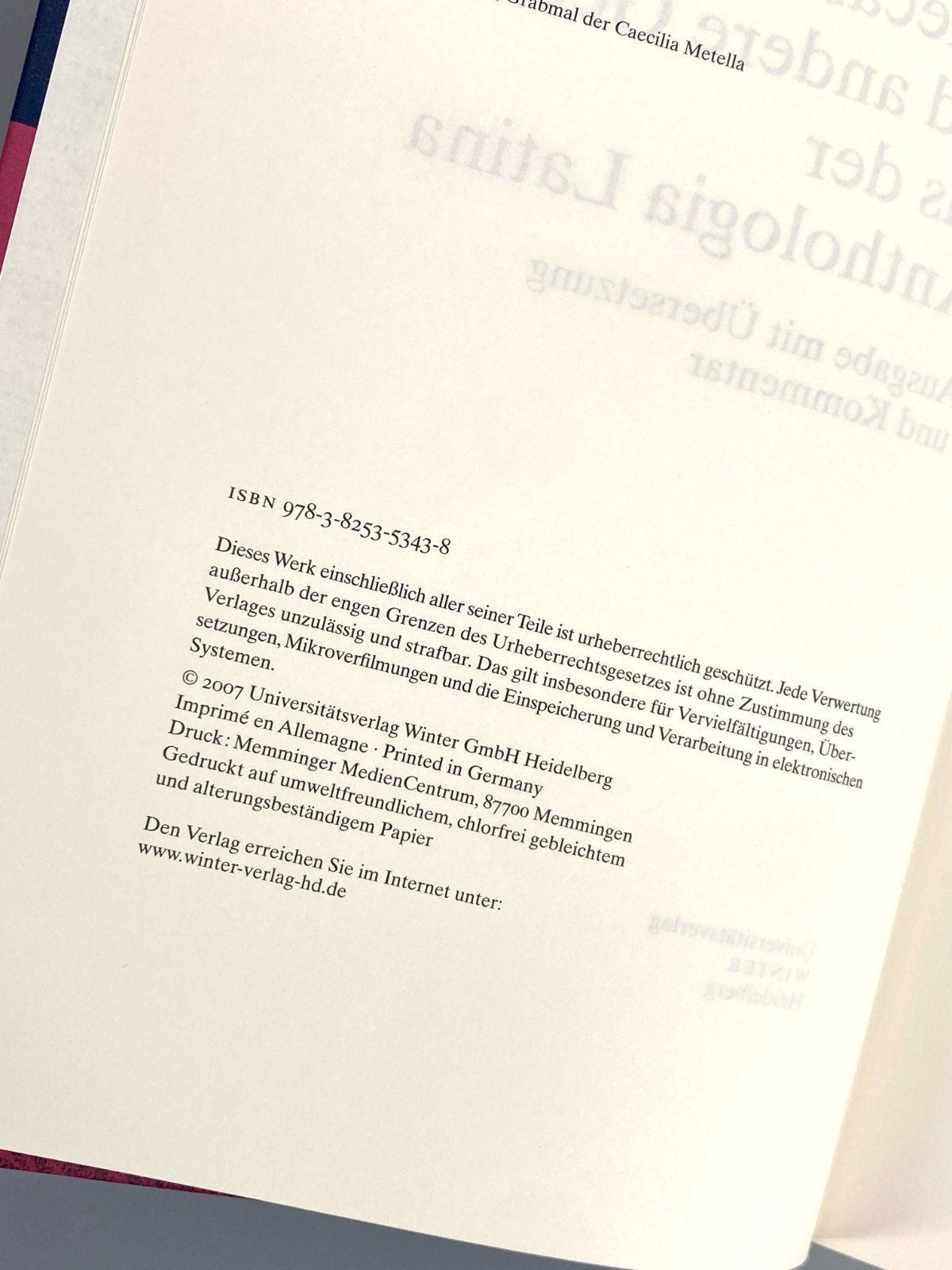 *2x BUCH SENECA OEDIPUS EPIGRAMME UND ANDERE GEDICHTE ANTHOLOGIA
