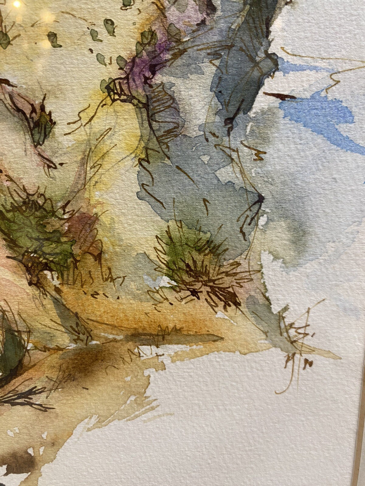 AQUARELL x 4 PETER SCHMIDT SCHÖNBERG BERGE SINFONIE ENGEL AKT BERLINER KUNST
