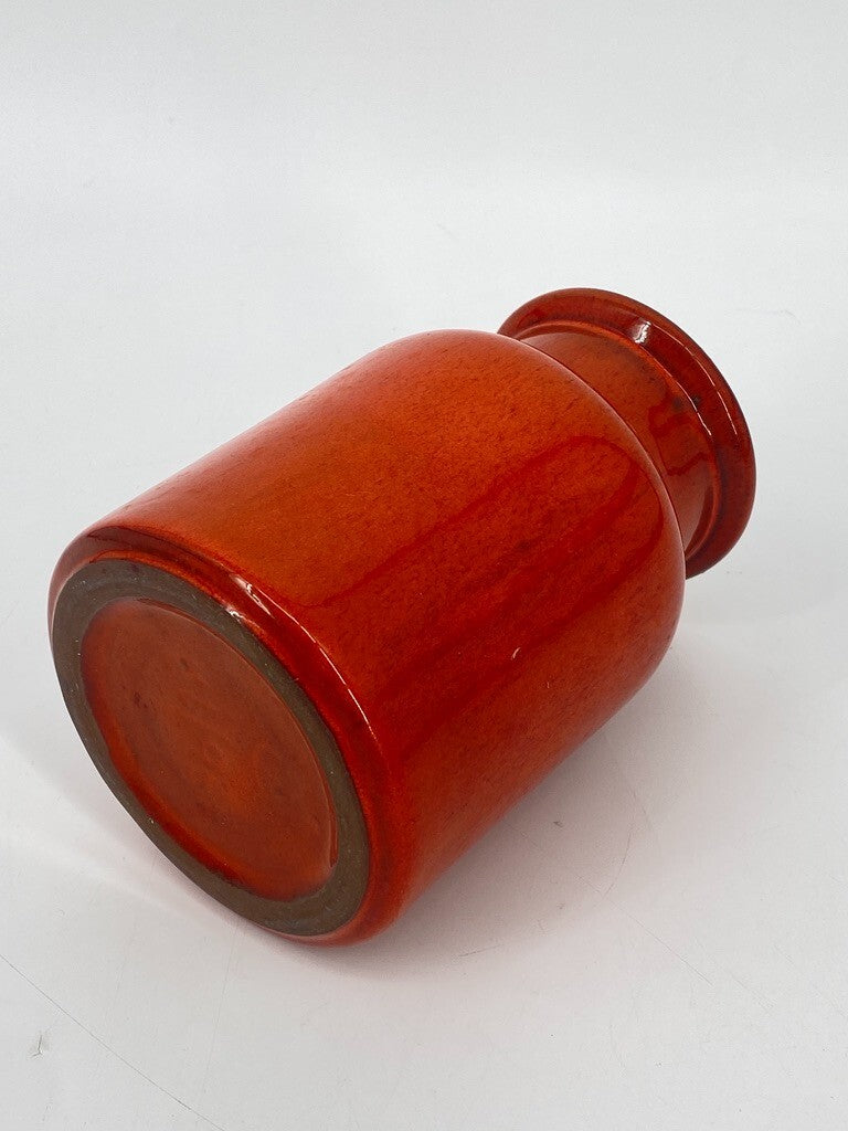 * STUDIOKERAMIK KERAMIK VASE ORANGE 70ER MID CENTURY VINTAGE GLASUR