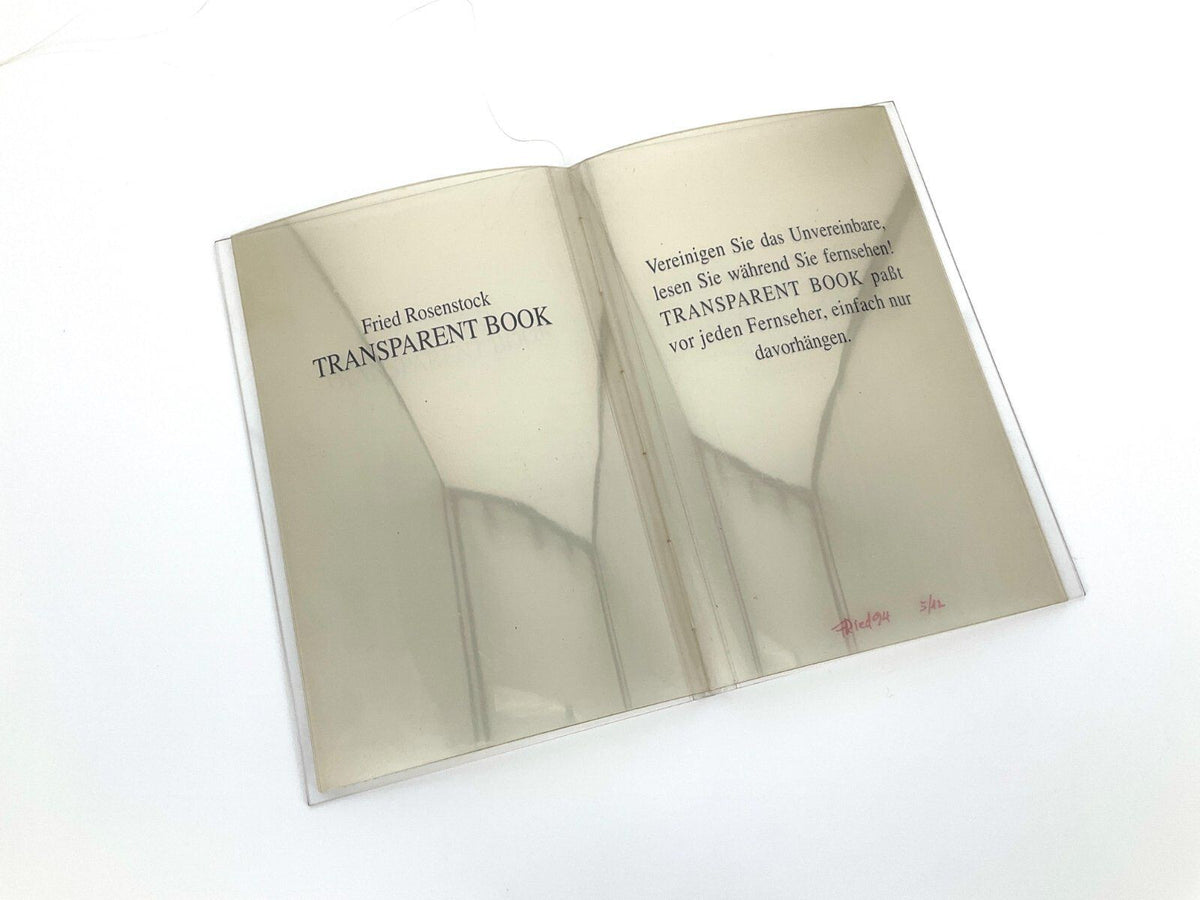 *KUNSTOBJEKT FRIED ROSENSTOCK TRANSPARENT BOOK KÜNSTLERBUCH 1994