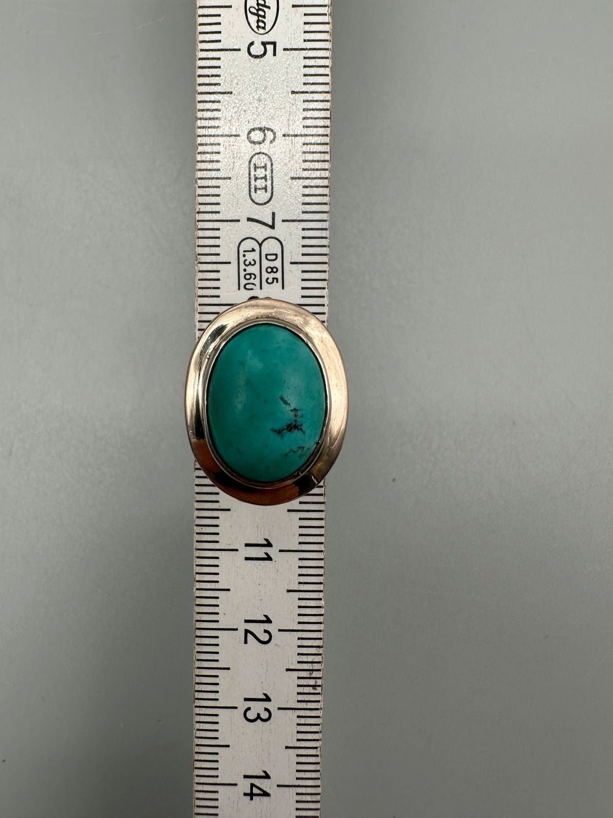 RING GR. 54 GOLD 333ER ROSÈ GOLD 8K TÜRKIS CABOCHON