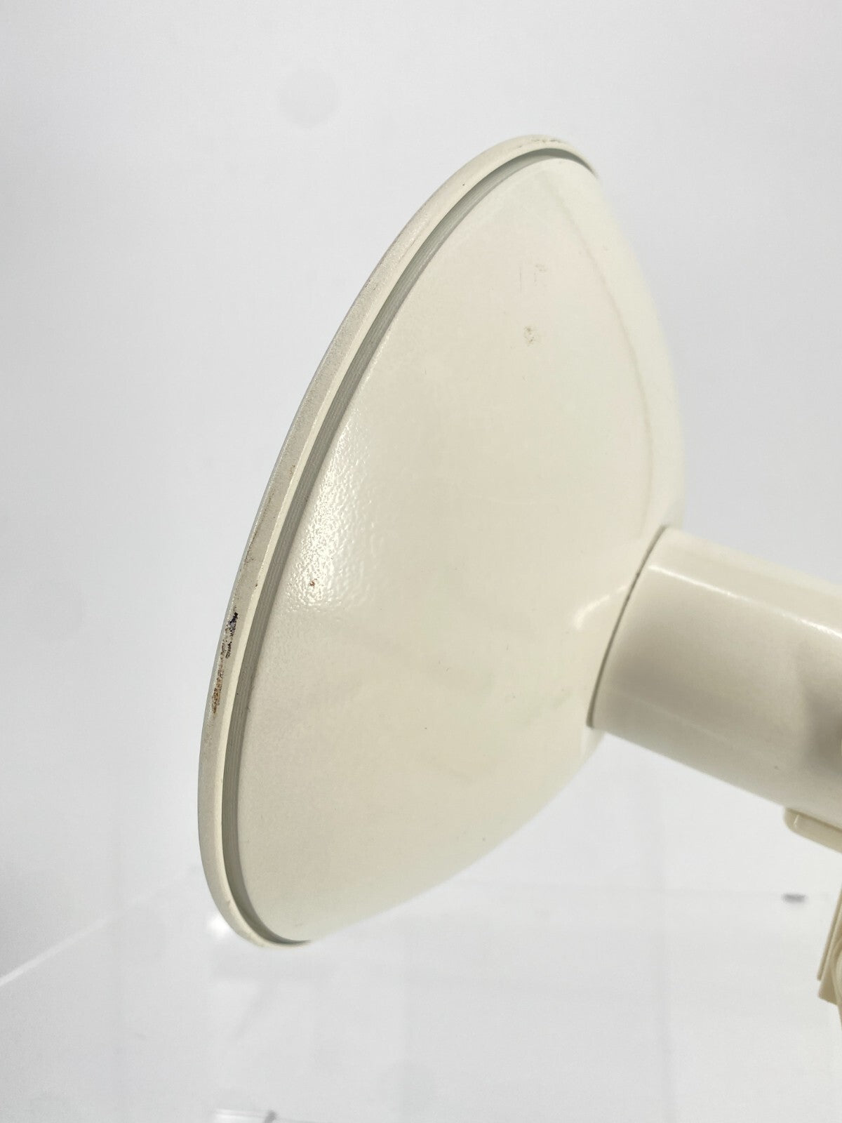 * KLEMMLAMPE SPOT CREME WEIß CHROM FACETTIERT VINTAGE 60ER 70ER
