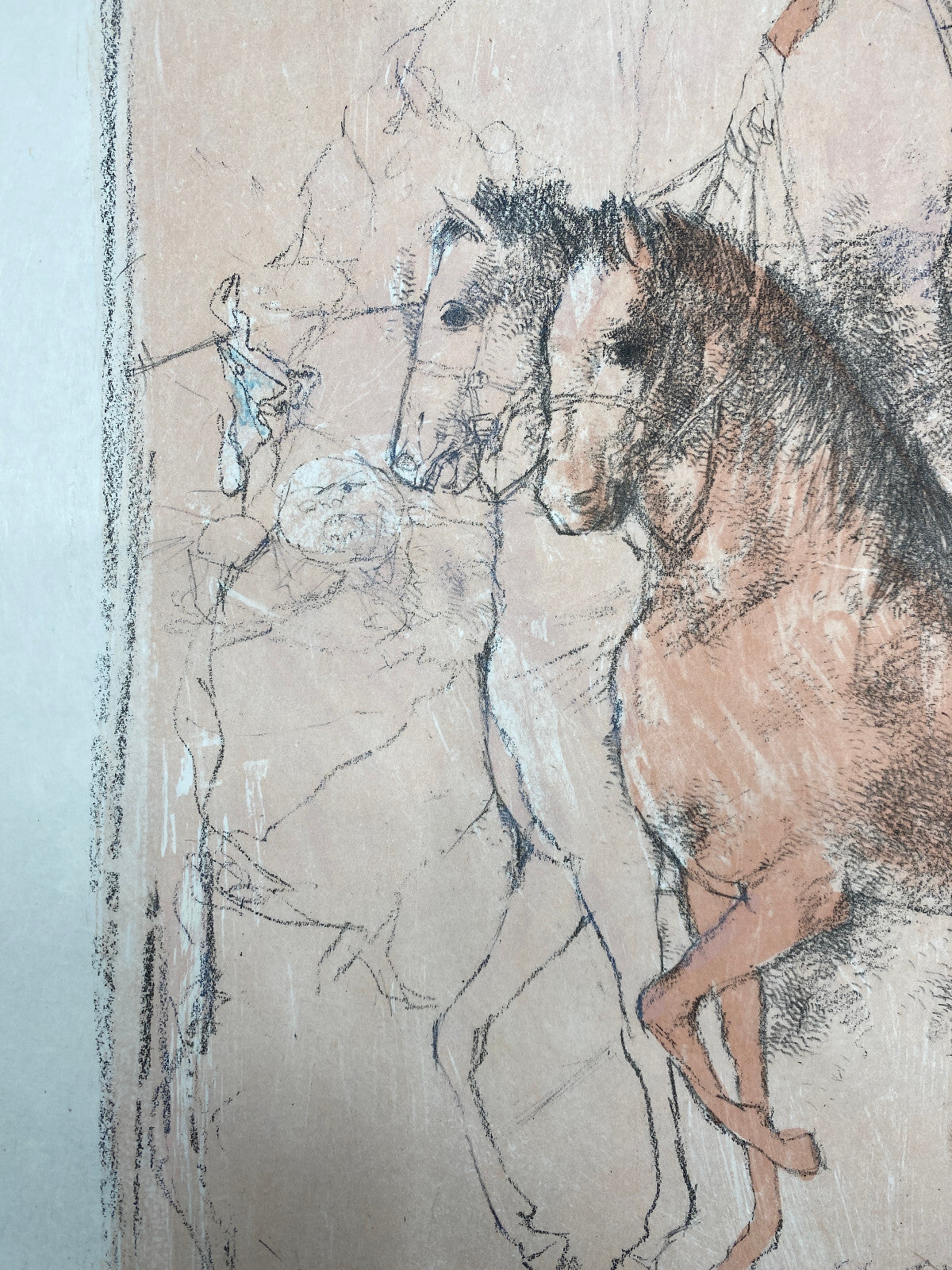 * DRUCKGRAFIK OTTO BACHMANN LITHOGRAPHIE ZIRKUS ARTISTEN SIGNIERT 1972
