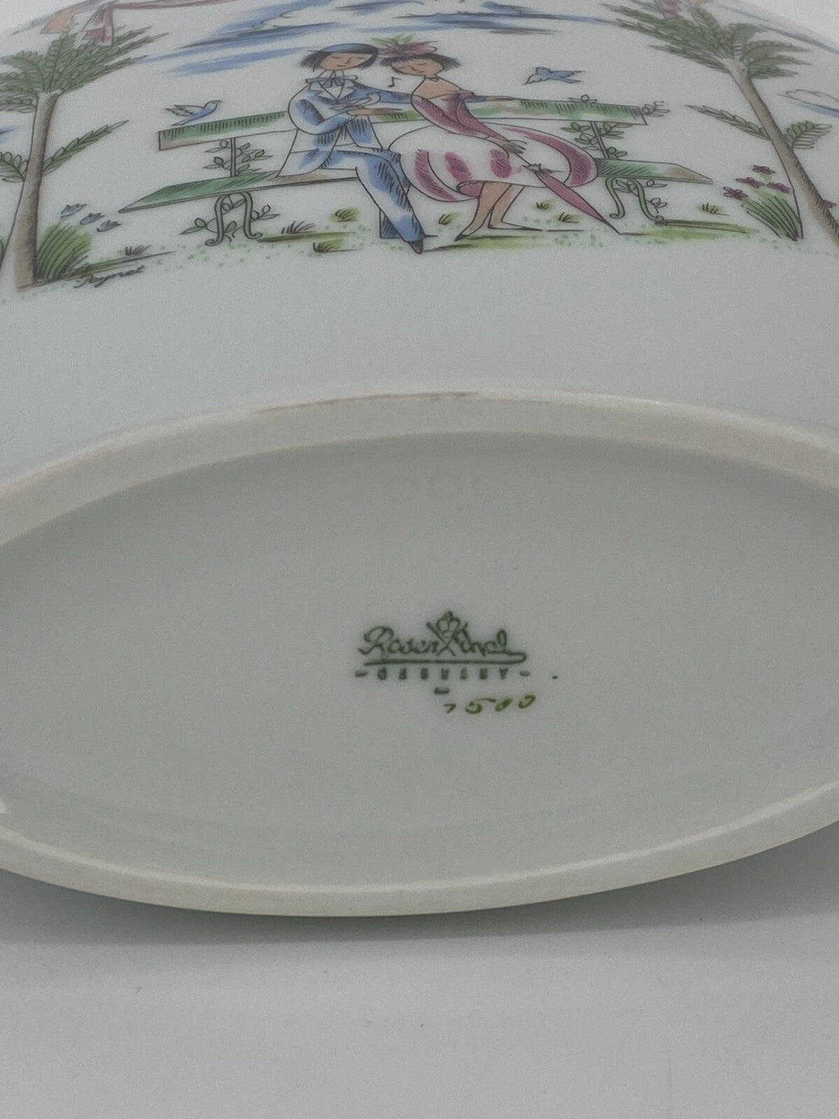 * PORZELLAN VASE ROSENTHAL KUNSTABTEILUNG PEYNET ILLUSTRATION LIEBESPAAR  22CM