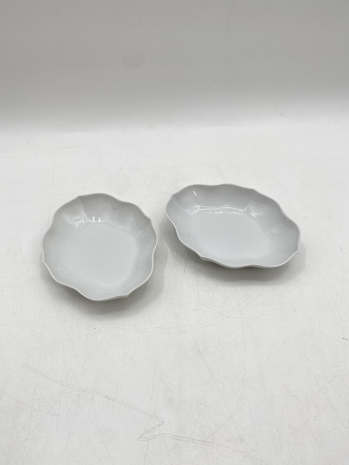 * MEISSEN KONVOLUT 2 SCHALEN VASE KLEIN TATZEN PFOTEN PORZELLAN WEIß 4. WAHL