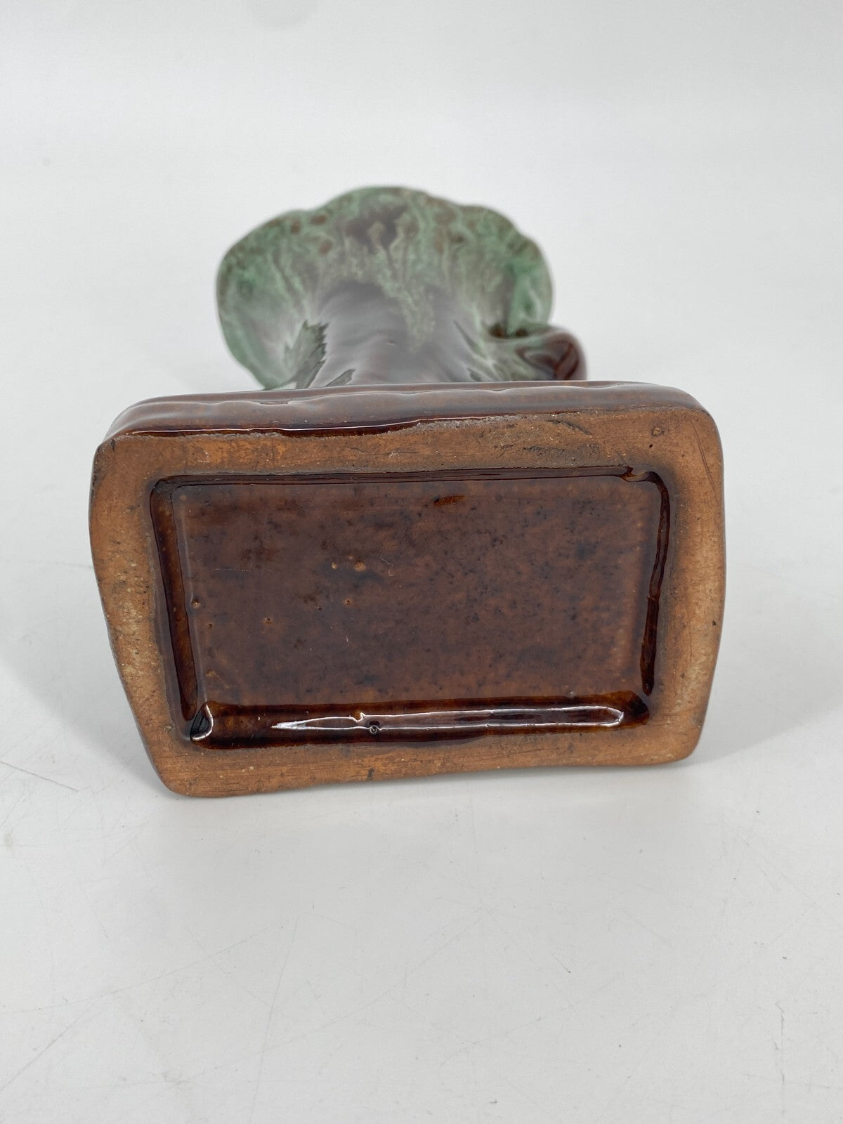 * KLEINE KERAMIK VASE FONTÄNE ELEFANT TÜRKIS BRAUN VINTAGE