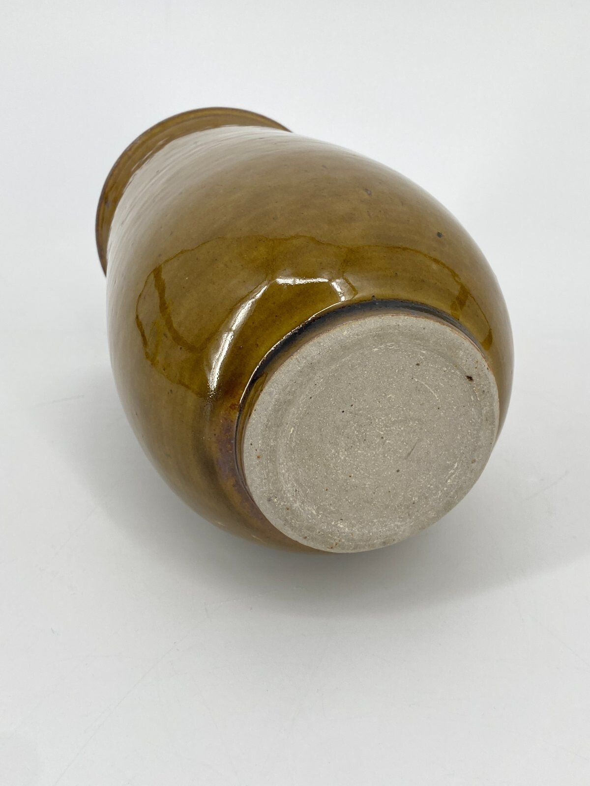 * STUDIOKERAMIK VASE PAUL EYDNER VEB DDR KERAMIK VINTAGE OCKER
