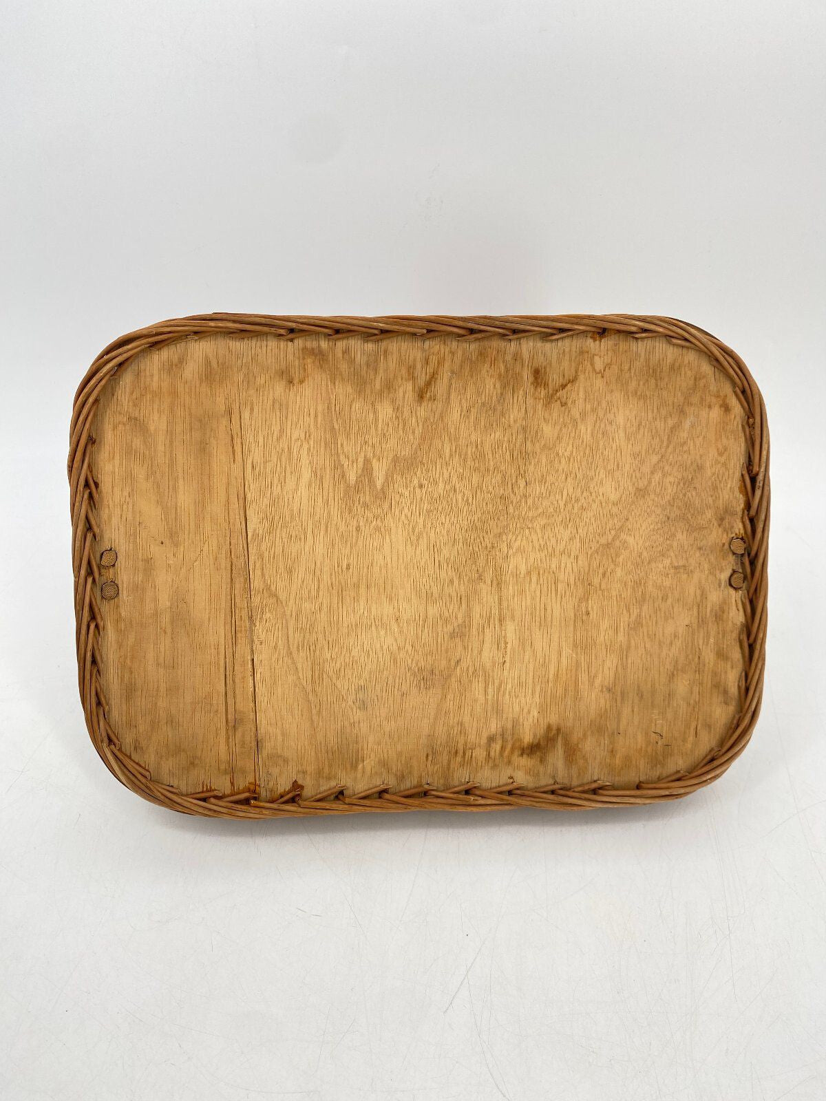 * KORB TABLETT WEIDENTABLETT SERVIERTABLETT SCHACHBRETT VINTAGE