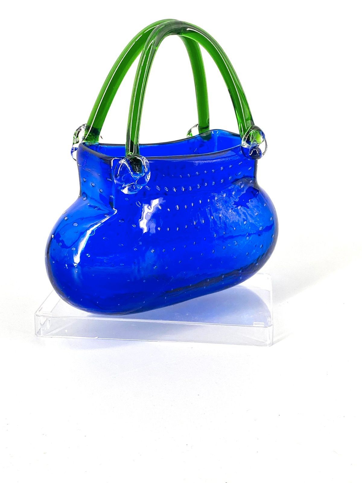 * MURANO GLASBEHÄLTER ERDBEERE HANDTASCHE DEKO KUNSTGLAS GLASVASE