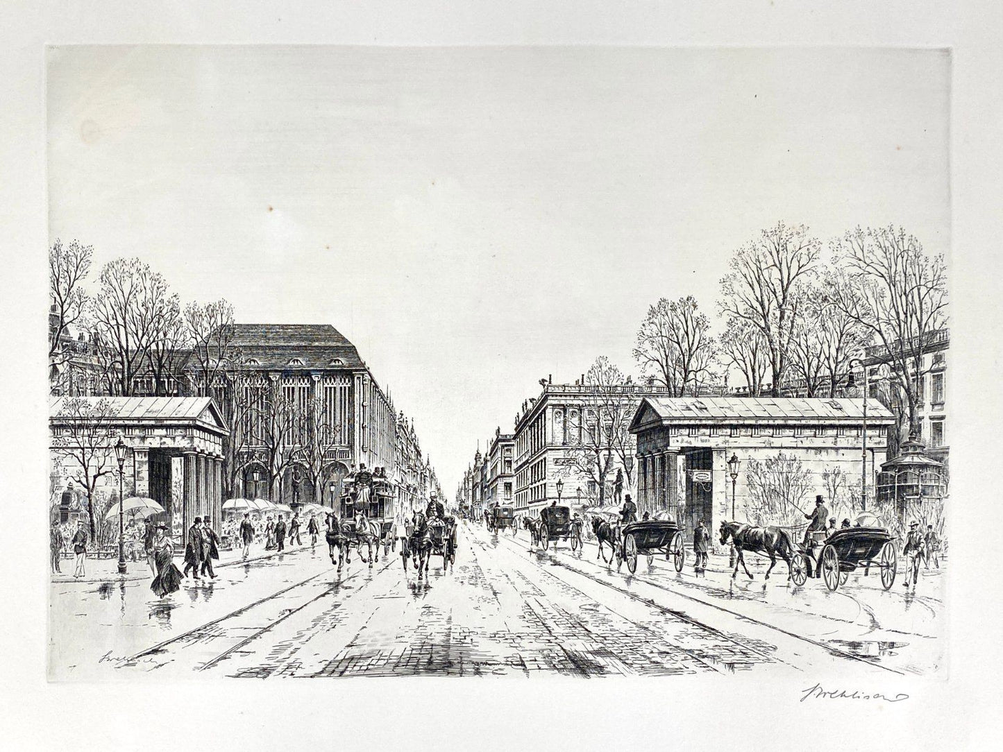 * DRUCKGRAFIK HEINZ WEHLISCH BERLIN LEIPZIGER PLATZ STADTANSICHT  WERTHEIM