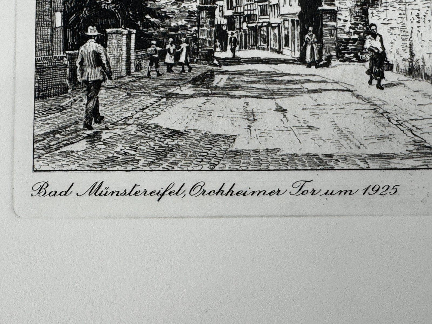 * HEINZ WEHLISCH RADIERUNG BAD MÜNSTEREIFEL ORCHHEIMER TOR ANSICH