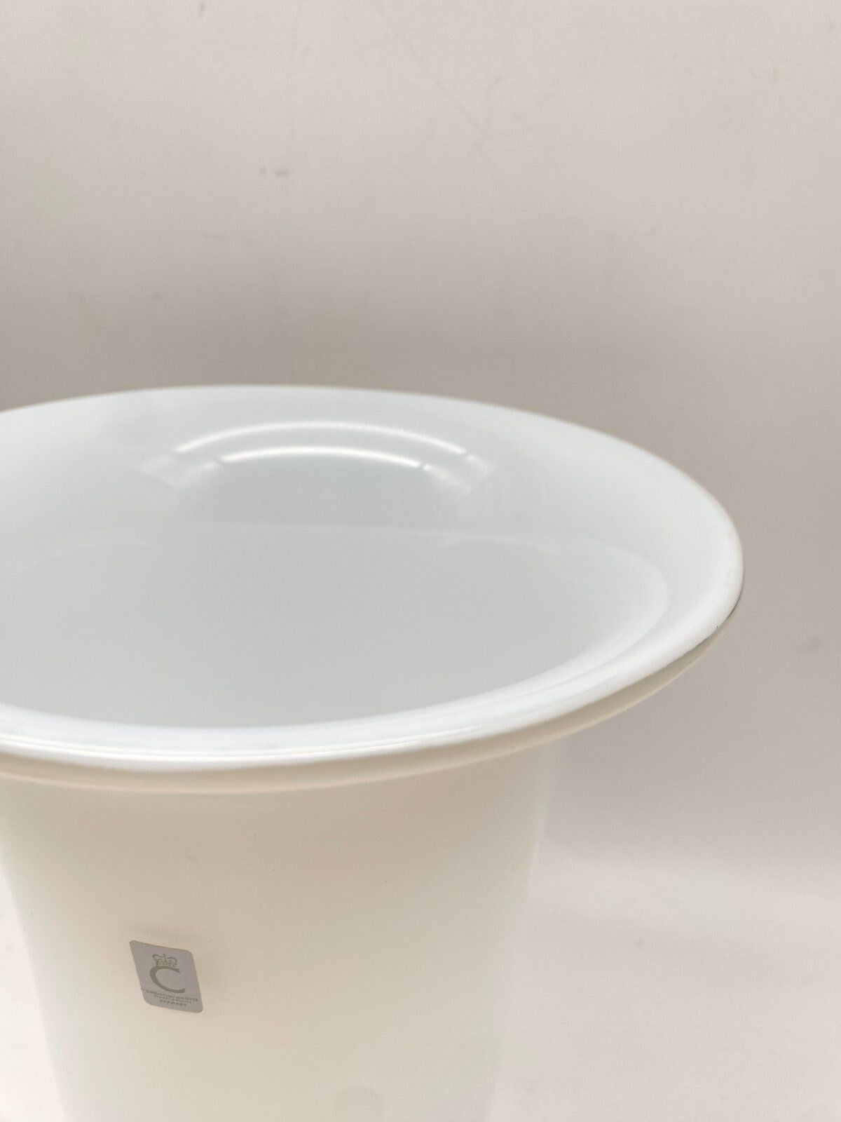 CHRISTINENHÜTTE SCHOTT ZWIESEL VASE BLUMENVASE WEIß OPALGLAS