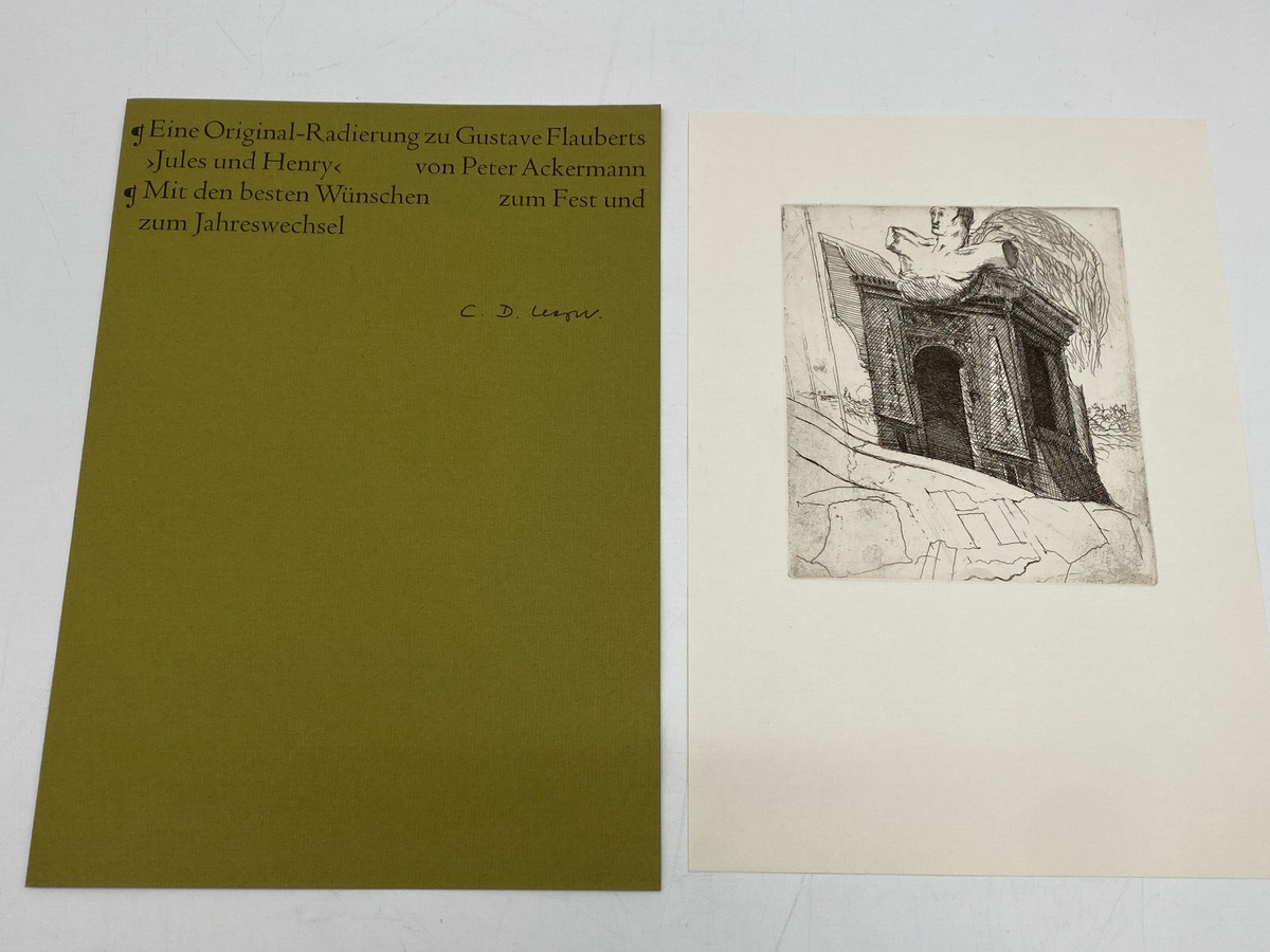 *1972 GUSTAVE FLAUBERT JULES UND HENRY PETER ACKERMANN GRAFIK EINZELBLATTT ZUM J