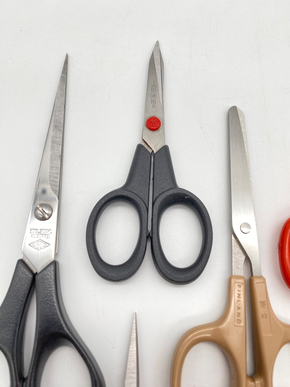 KONVOLUT 18 SCHEREN  WEDO KAICUT FINNY FISKARS ESSELTE ZWILLING DAHLE HENCKELS