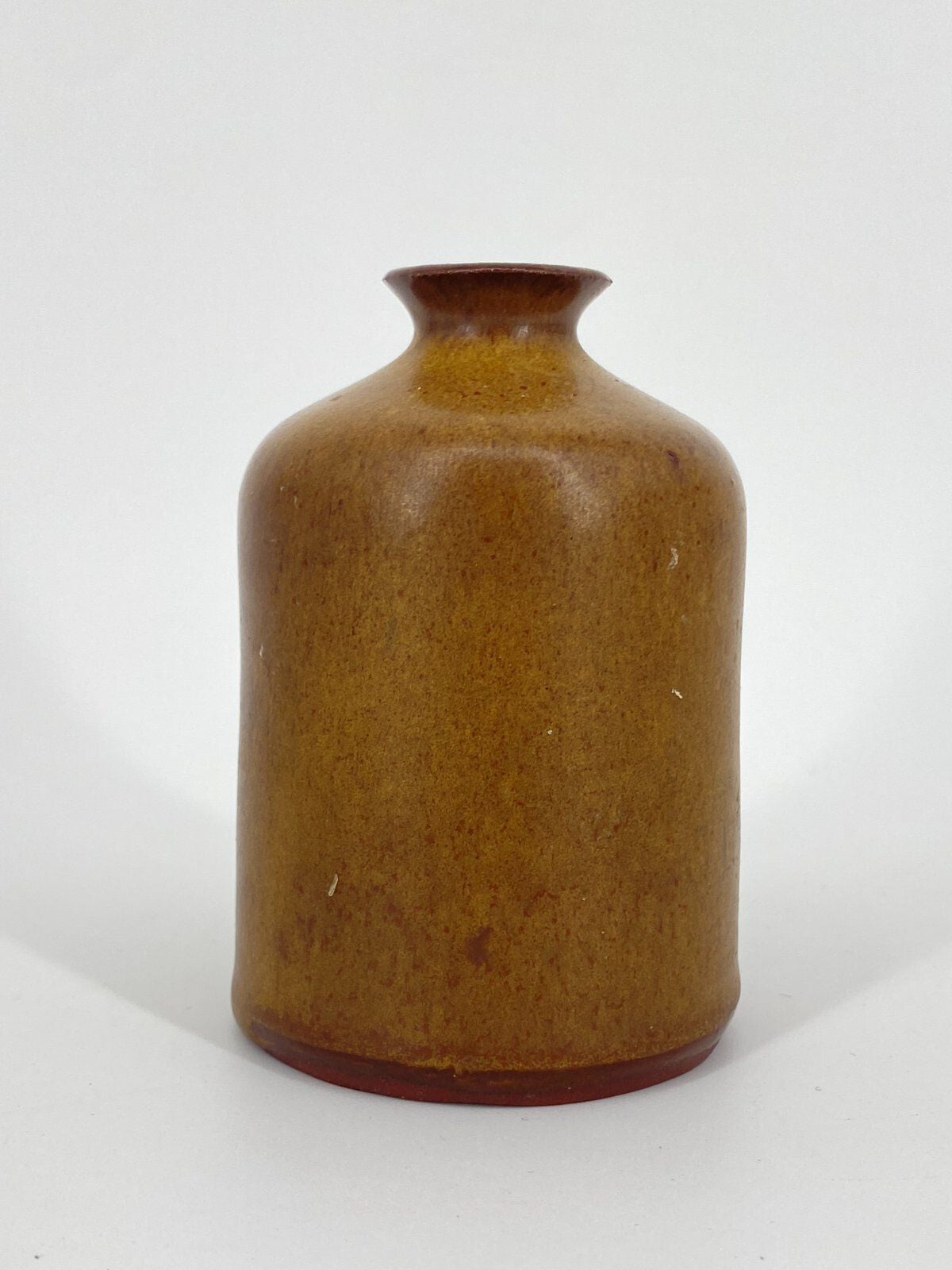 * KLEINE STUDIOKERAMIK KRUG VASE MIT HENKEL BRAUN VINTAGE