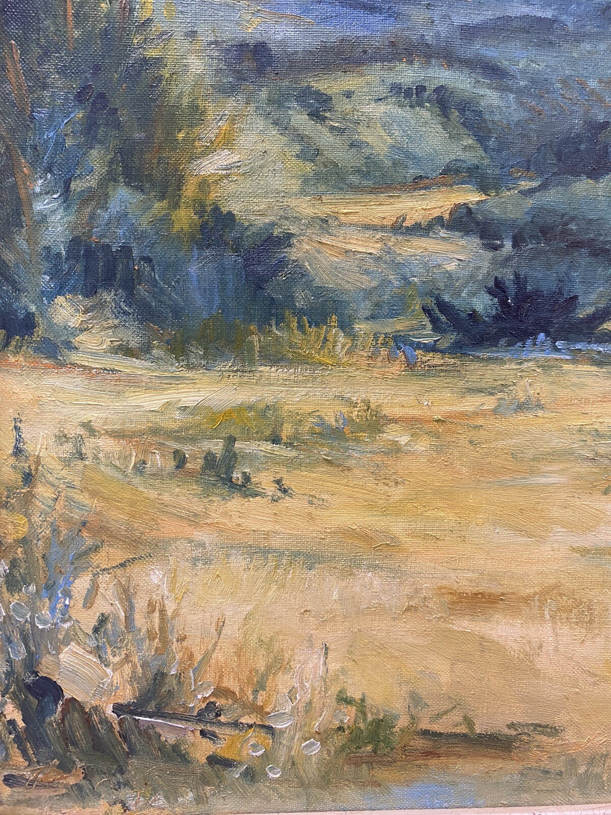 * ÖL GEMÄLDE PETER SCHMIDT SCHÖNBERG BERLINER KUNST BILD BAUM LANDSCHAFT RAHMEN