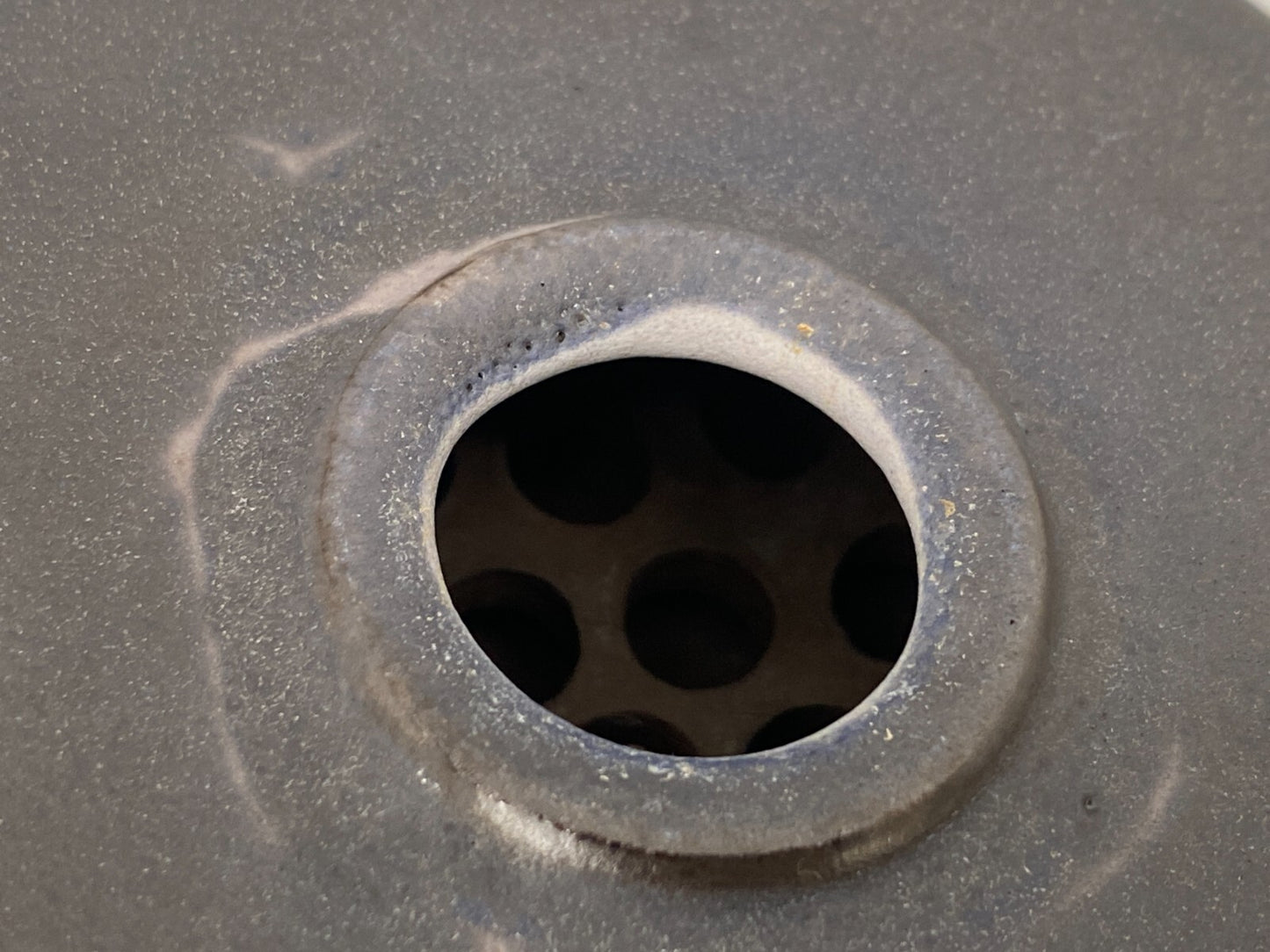 * STUDIOKERAMIK VASE FAT LAVA RÄUCHERSTÄBCHENHALTER VAN EYK SIGNIERT 60er