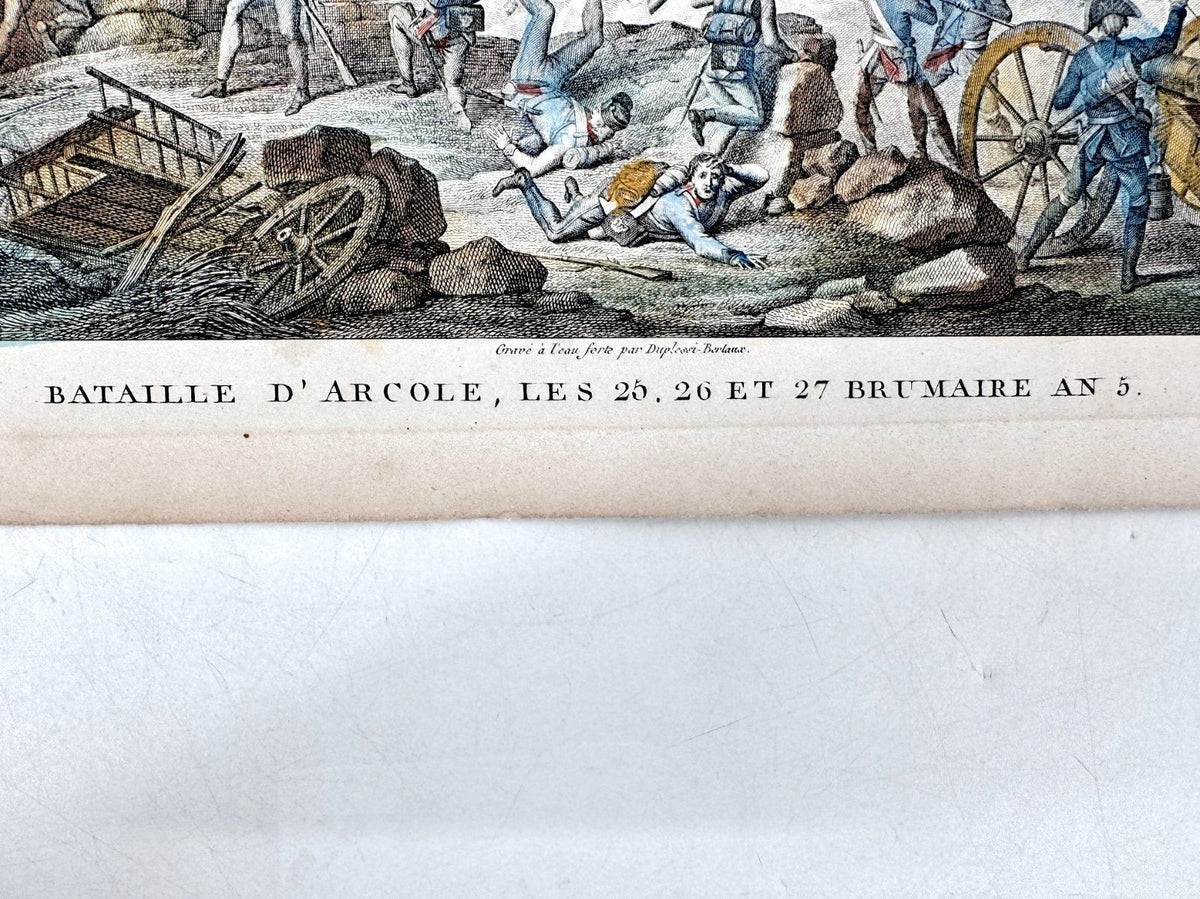 * GRAFIK RADIERUNG FRANKREICH NAPOLEON BATAILLE D’ARCOLE VERNET